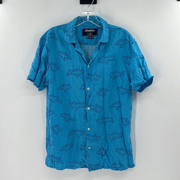 Chubbies Men's Dad Fit Short Sleeve Button Down - Hammerhead - M - NWOT - Picture 2 of 7